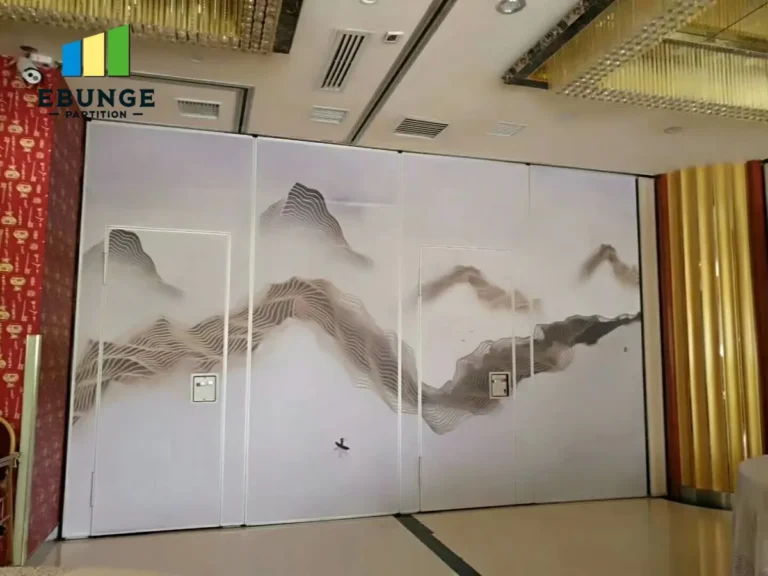 retractable partition wall in a community center