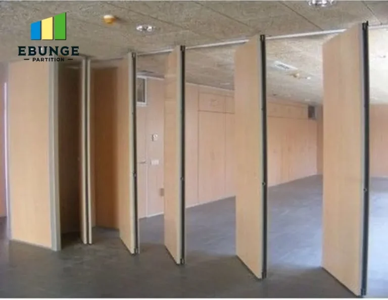 of a training center with movable partitions dividing space