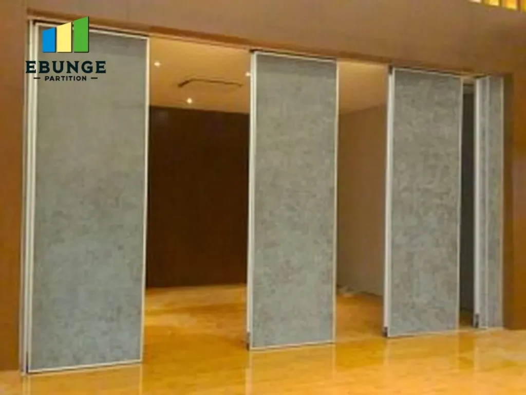 movable partition finishes in a school hall with acoustic panels