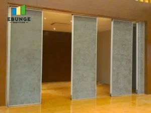 movable partition finishes in a school hall with acoustic panels