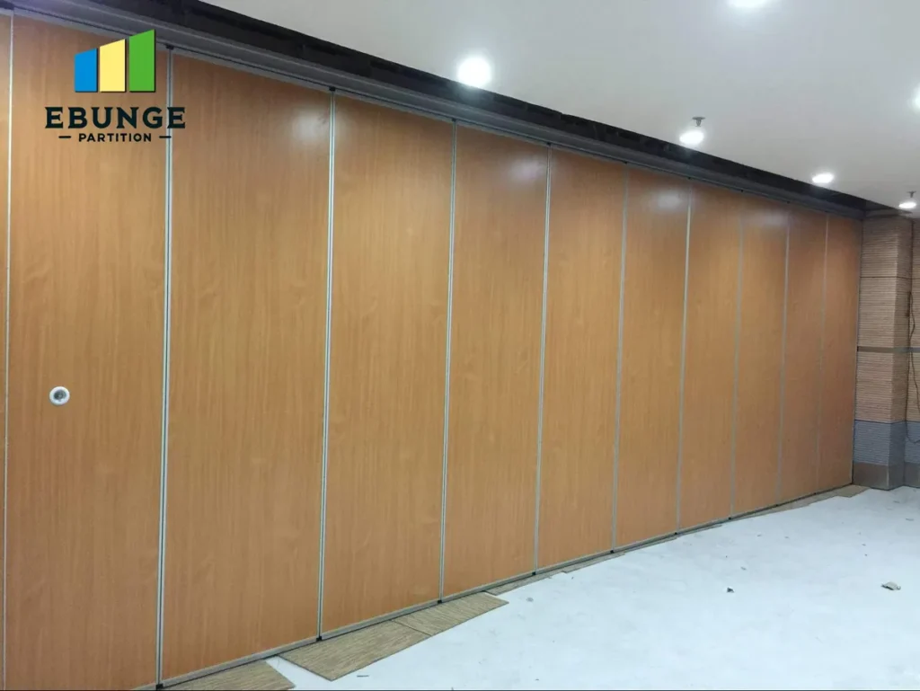 folding partition wall panel stacking design for training center