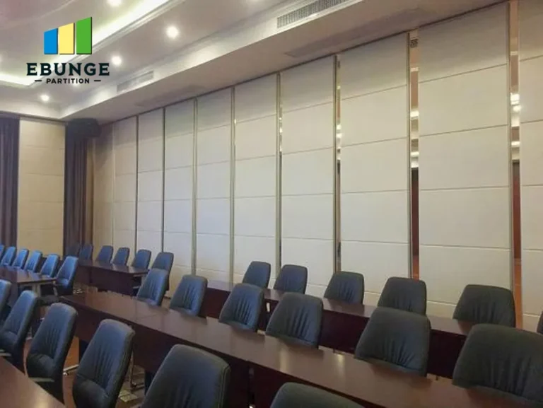 sliding partition wall design in a community center