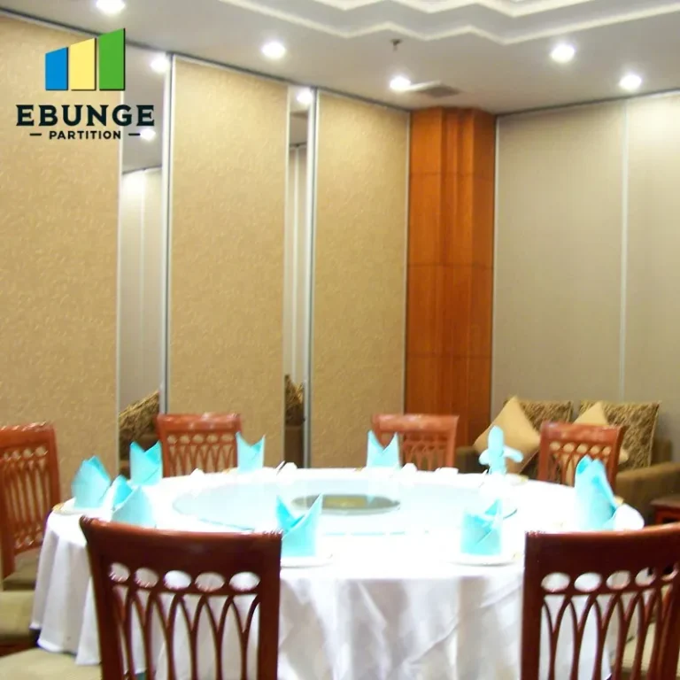movable partition wall in a modern hospital consultation room with acoustic panels