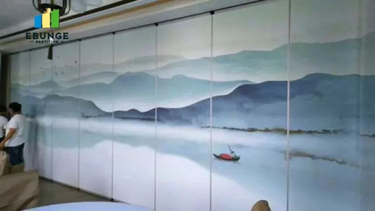 commercial movable partition wall panel stacking layout