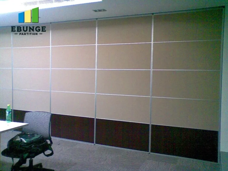 folding partitions for conference rooms with acoustic panels in modern office