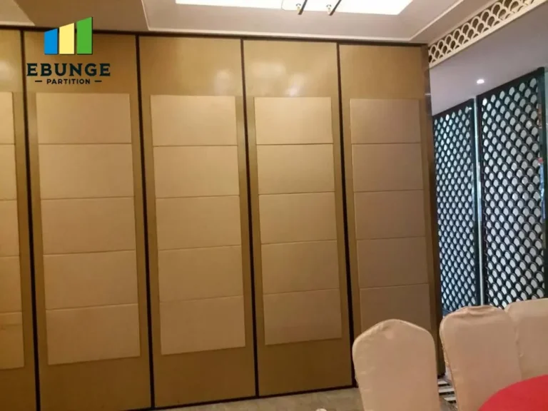 of a modern office meeting room with movable partition walls