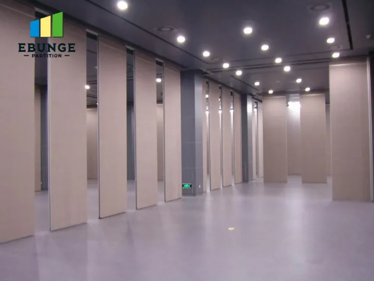 top hung partition panel stacking layout