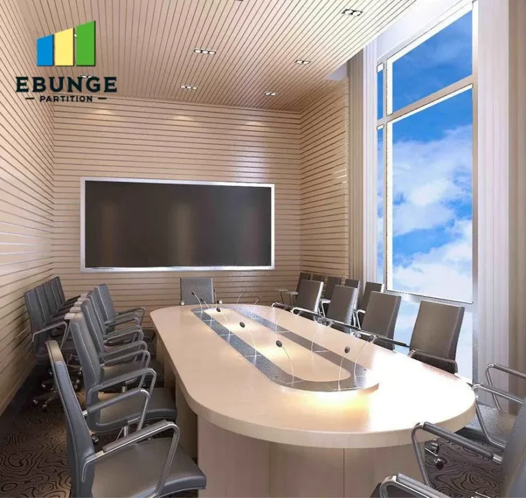 folding wall system in various finishes for school interiors