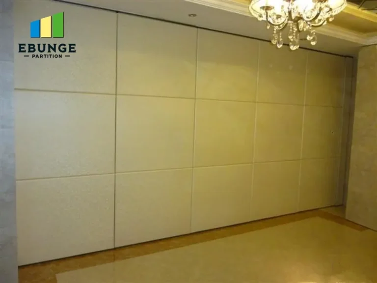 various finish options for movable partition walls in a training center