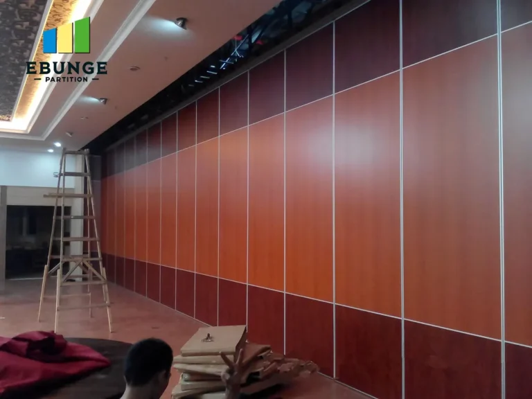 folding partition wall systems for hotel ballroom
