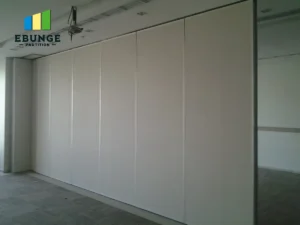 assessment of movable partition finishes in a modern office meeting room