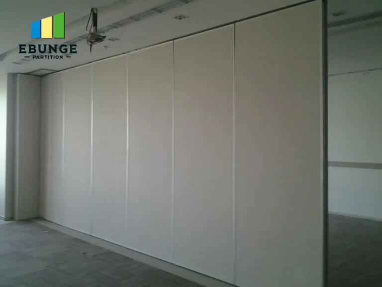 assessment of movable partition finishes in a modern office meeting room