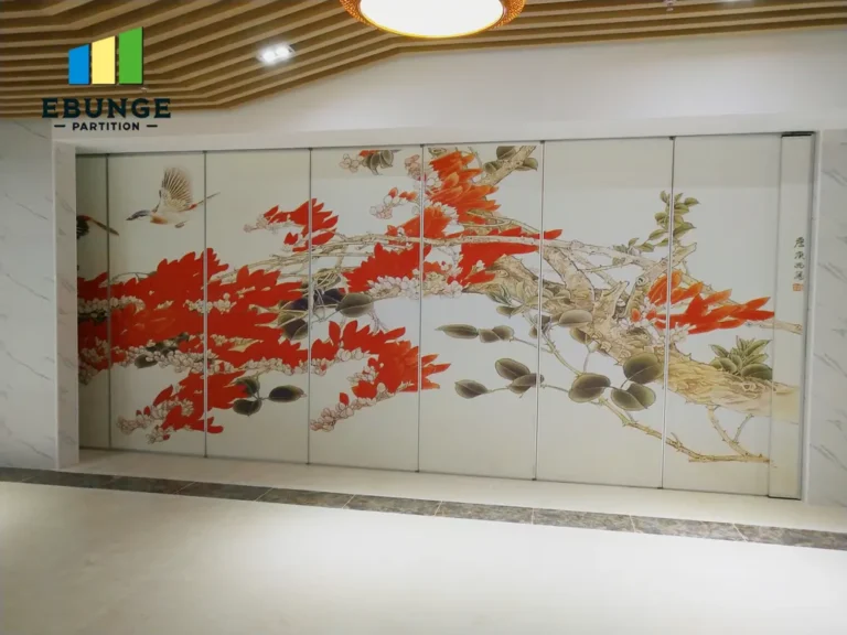 sliding partition wall maintenance planning panel stacking layout