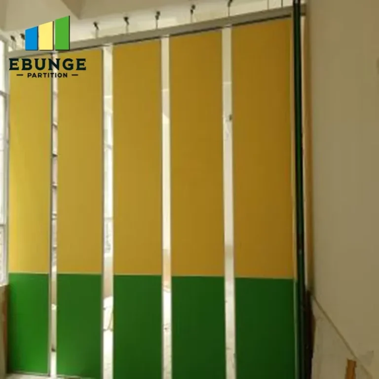 movable partition wall panel stacking commercial project example