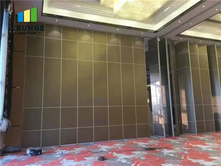 restaurant folding partition design with acoustic movable wall in private dining room