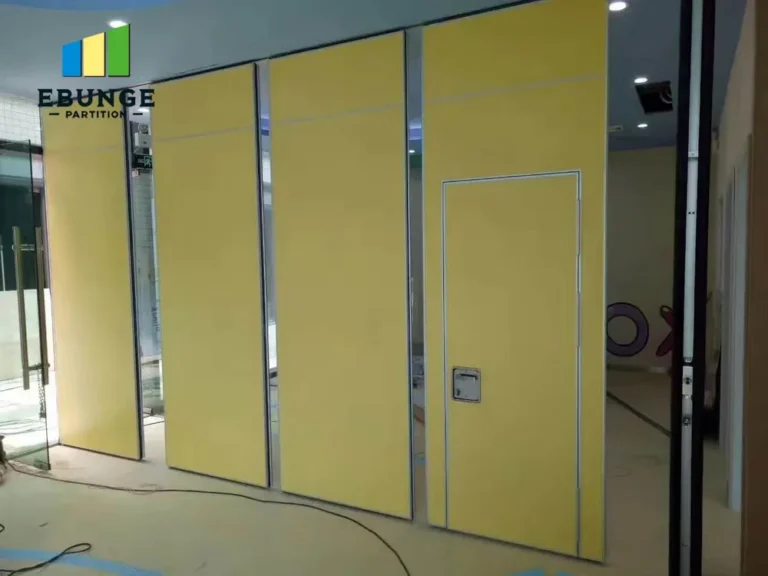 movable wall finishes for commercial top hung track system