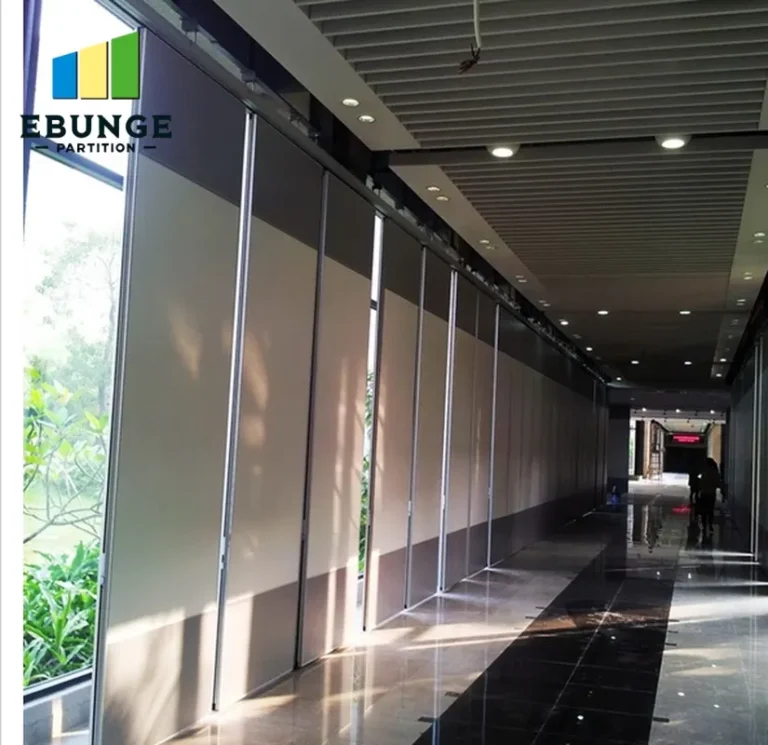 folding partition wall with door commercial project example