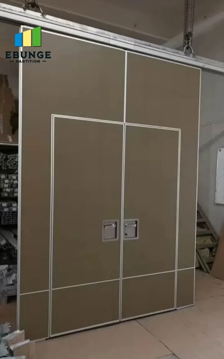 folding movable partition wall top hung track system