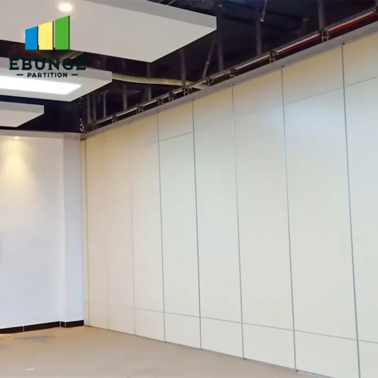 the same movable partition wall with door open, creating a larger space.