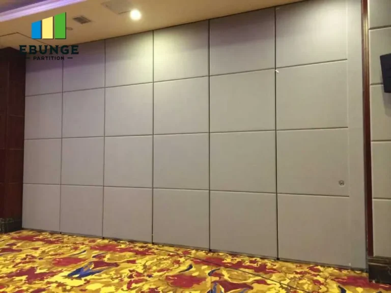 folding partition panel stacking commercial project example