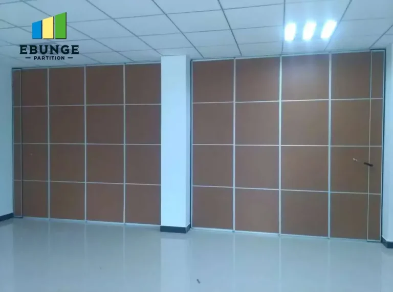 folding partition wall with door commercial project example