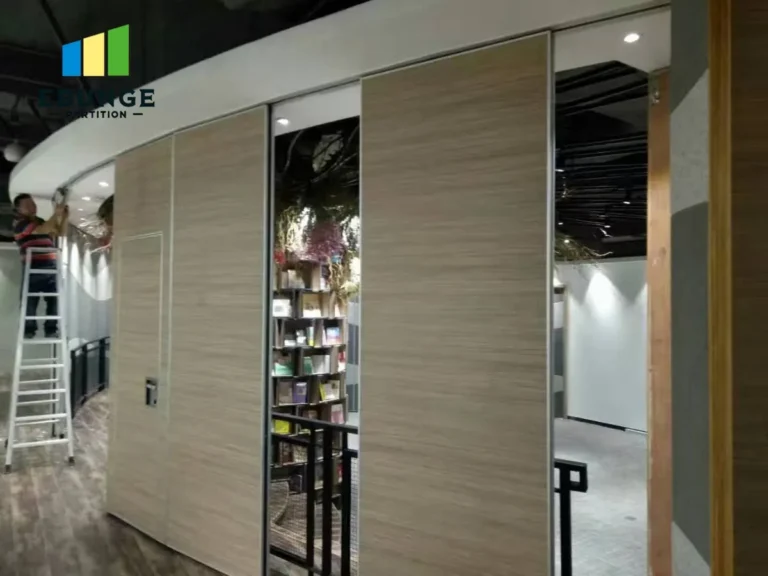restaurant movable partition creating private dining space