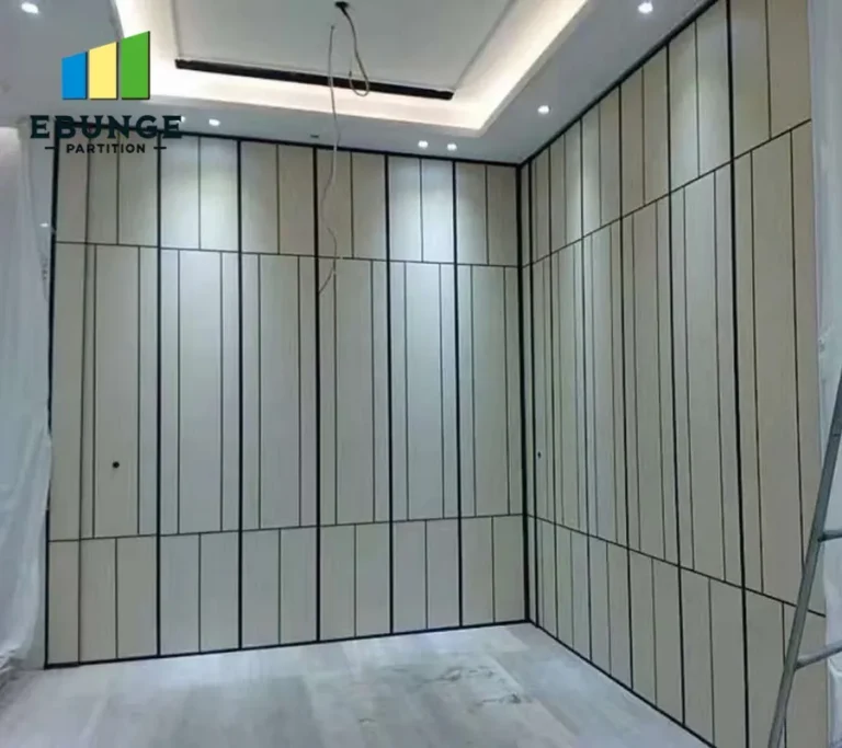 sliding partition wall for balcony in restaurant private room