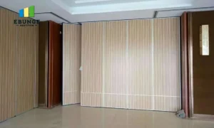 movable partition finishes in a modern conference room with acoustic panels