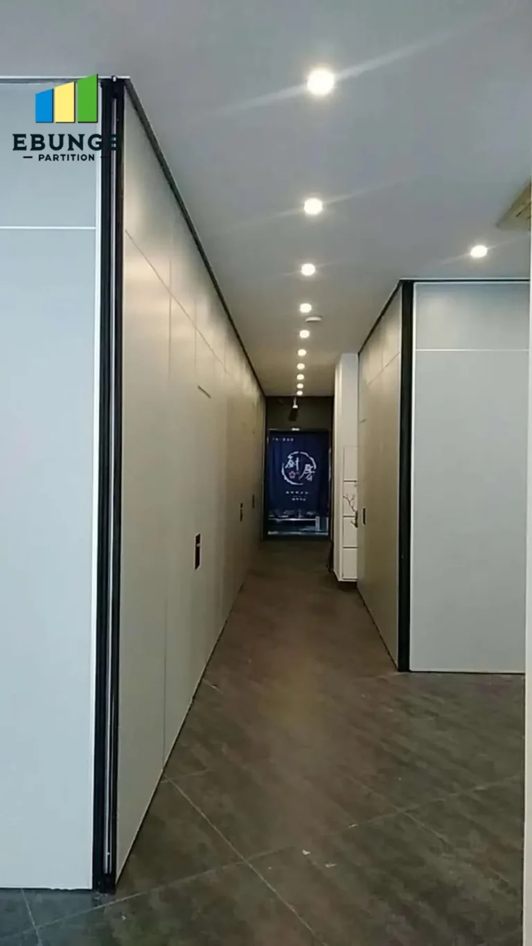 sliding partitions for rooms top hung track system