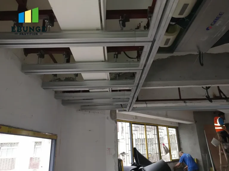 movable partition finishes panel stacking layout