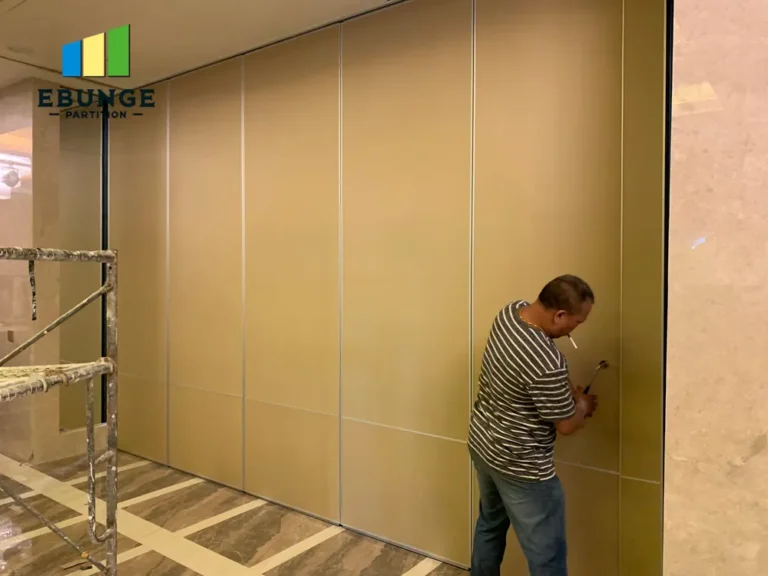sliding partition wall panels commercial project example