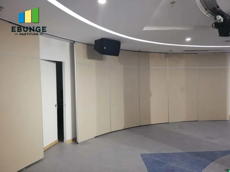 folding partition wall systems in a hotel training center