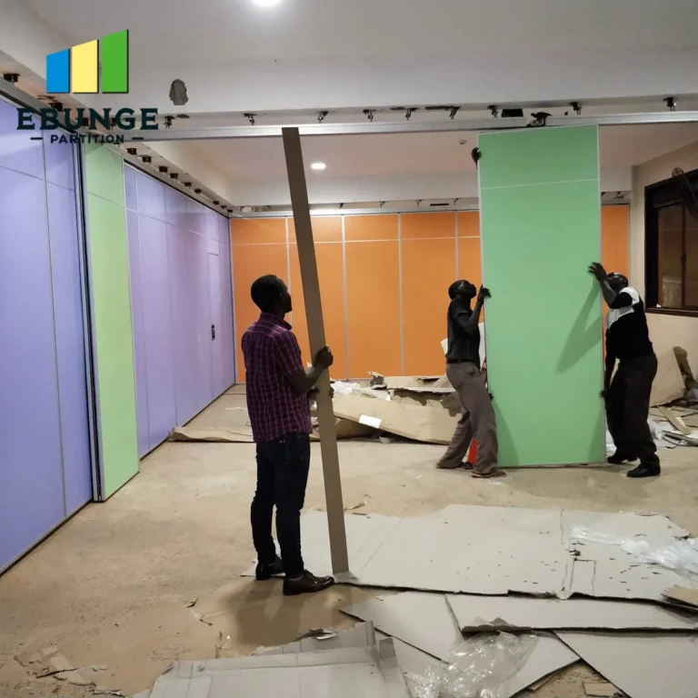 exhibition hall with movable partition wall design by ebunge
