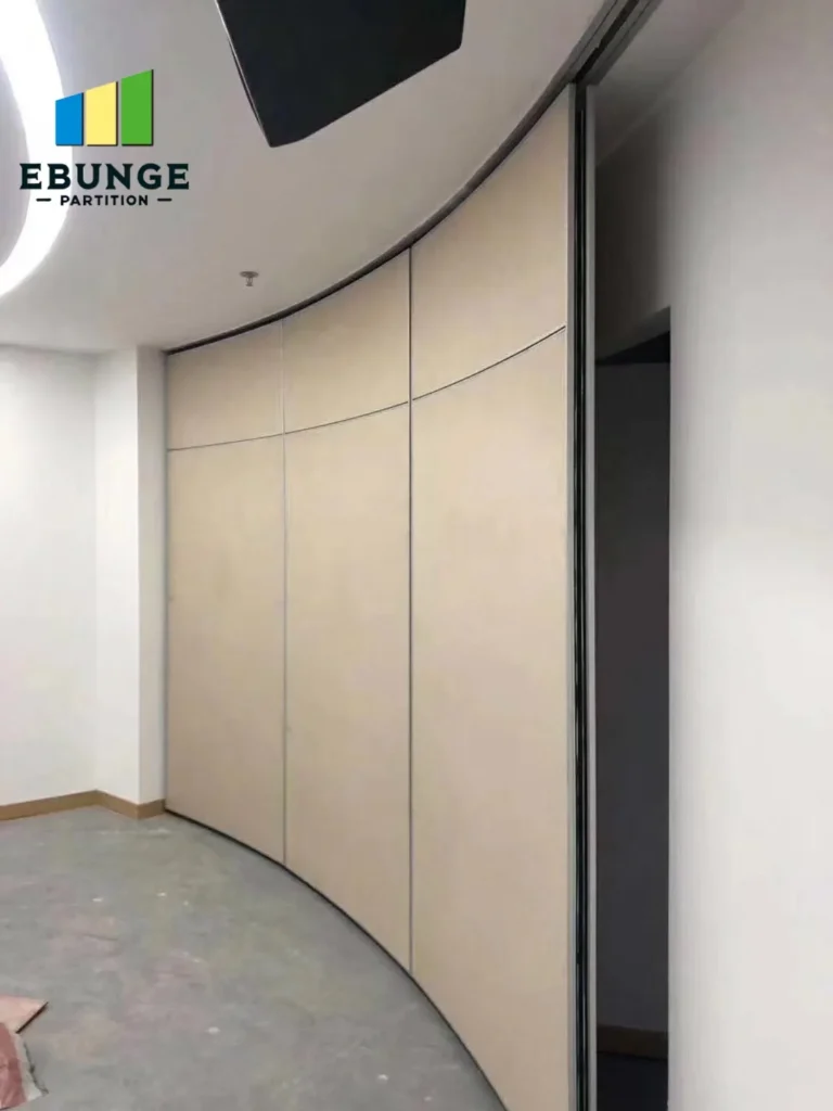 partition walls dividing a hotel training center into flexible spaces