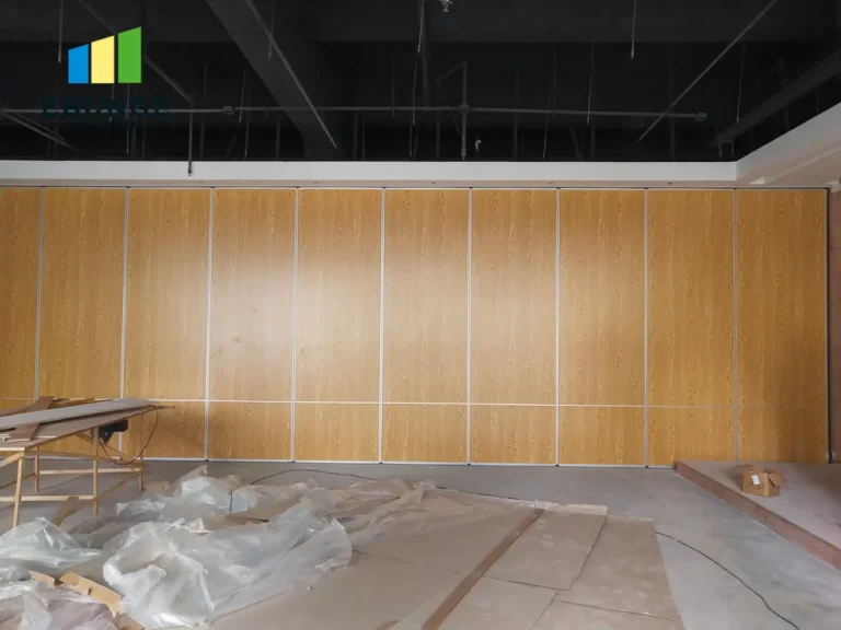 various finish options for movable walls (fabric, glass, wood)