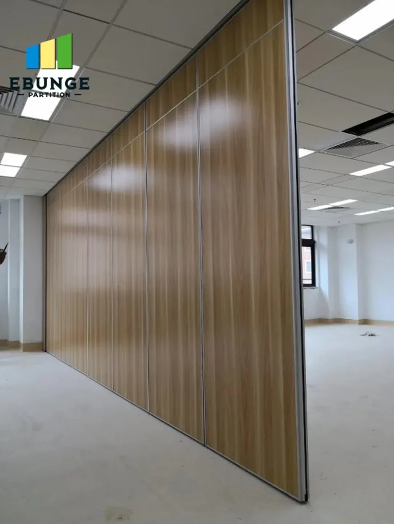 movable partition stacking layout top hung track system