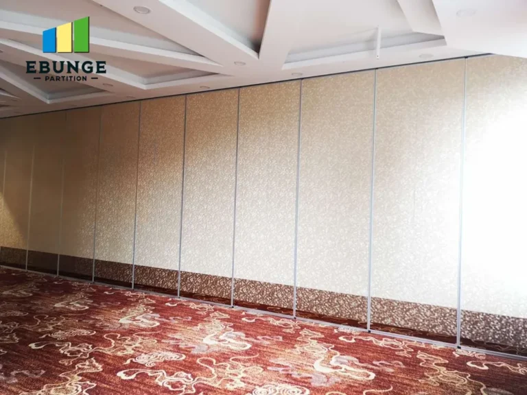 movable partition stacking layout top hung track system