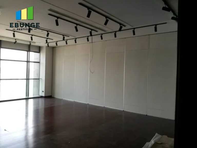 movable partition wall panel stacking for conference room project