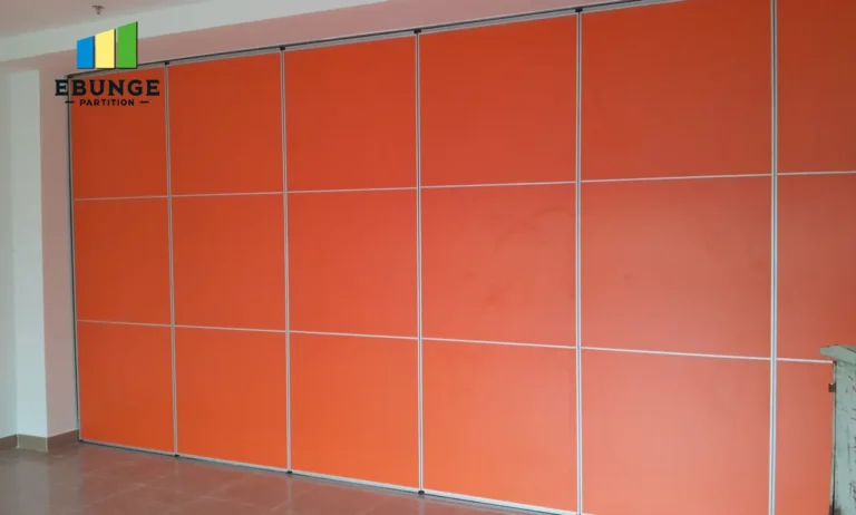 retractable partition wall in a modern conference room