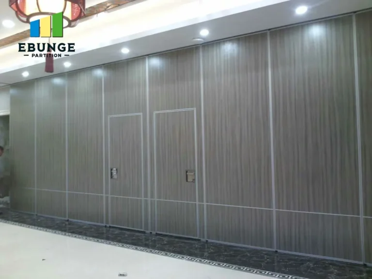 sliding folding partition movable walls in modern office meeting room