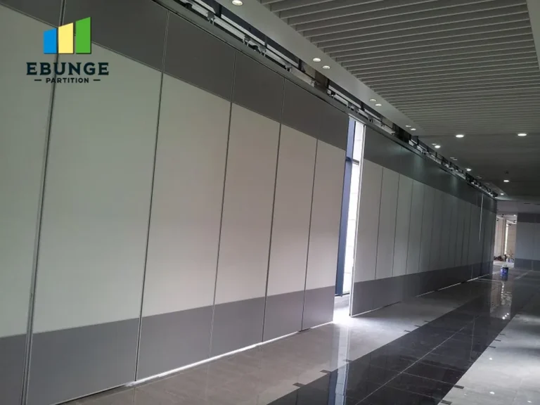 aluminum sliding partitions in an office meeting room