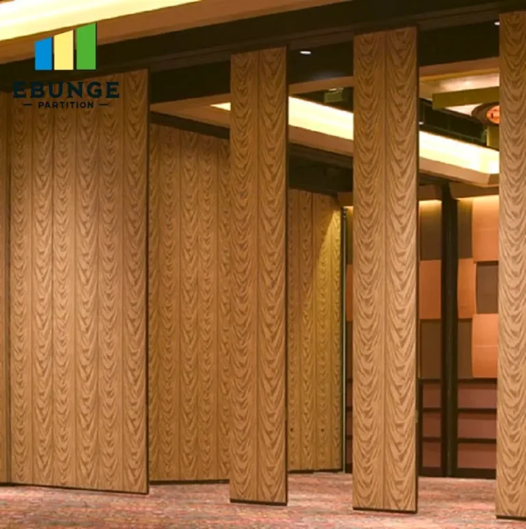 sliding partition wall panels in a modern office meeting room