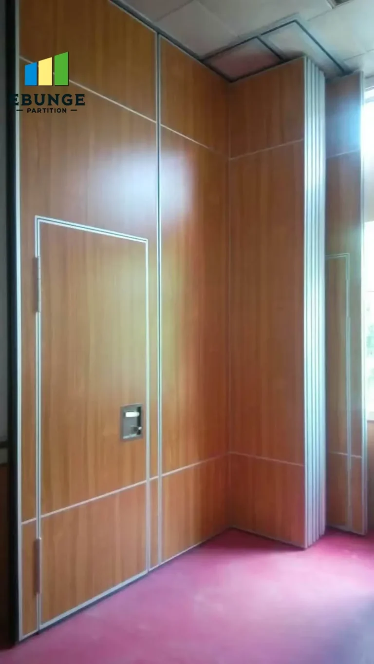 installation process of a movable partition wall in a hospital setting