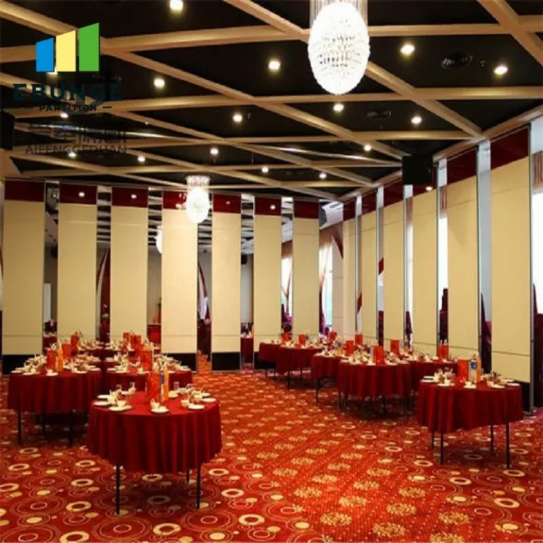 aluminum sliding partitions in a restaurant private room