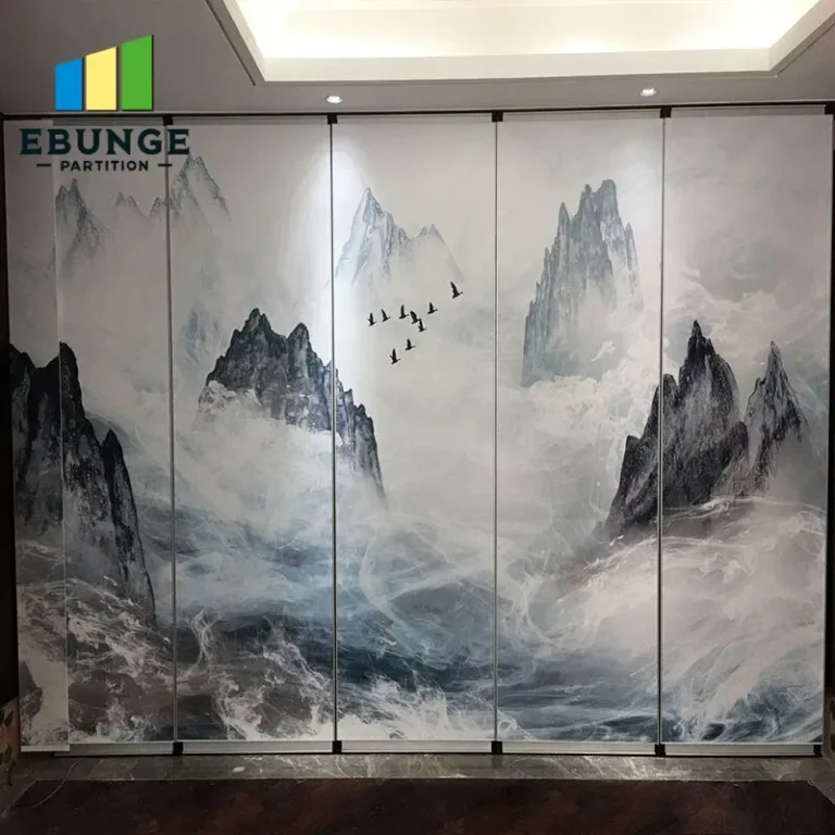 installation process of a movable partition wall