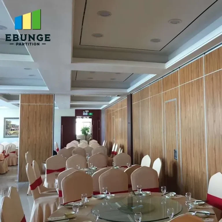 folding partition wall systems in a restaurant private room