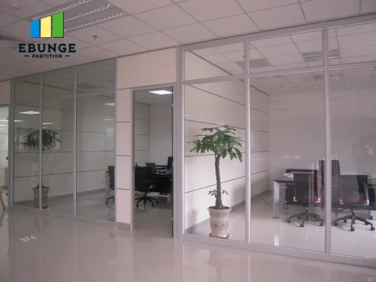 of a school hall with movable partition walls in various finishes