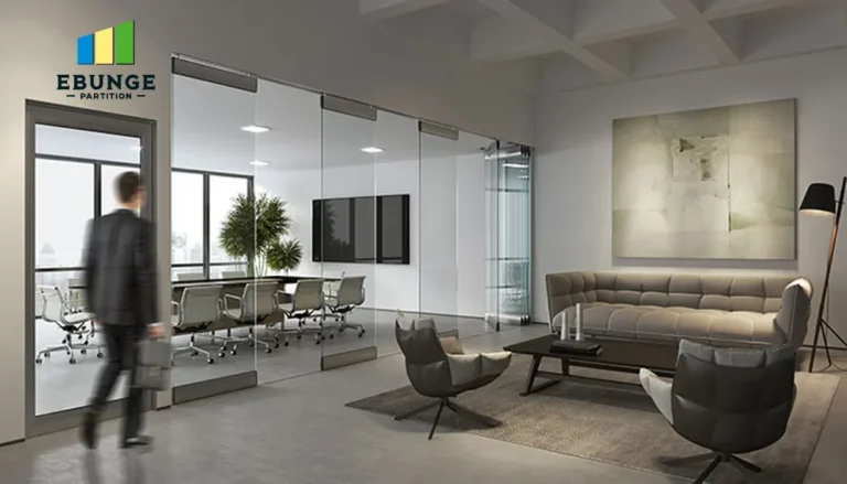 folding movable wall system in a community center dividing a large hall