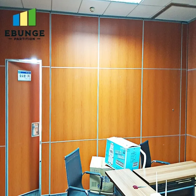 installation process of retractable partition wall in community center