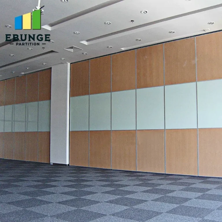 movable partition wall in a restaurant private room, closed position